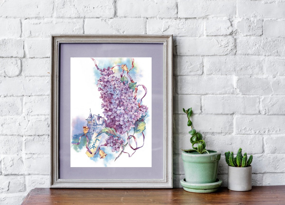 Impressionistic Botanical Watercolour By Ksenia Selianko, 11 X 15", "The Four Seasons - Spring", Original Artwork