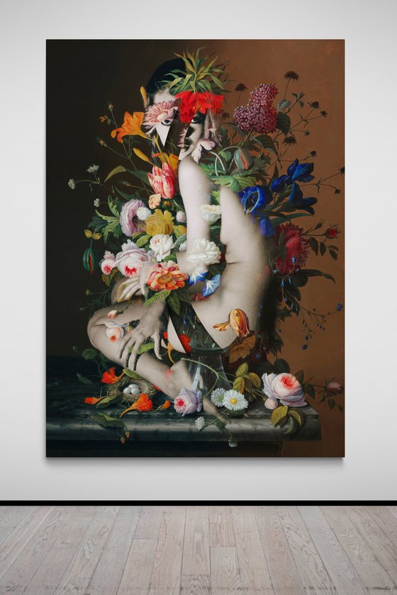 Botanical collection Vol 4. Nude aroma. Art portrait on canvas