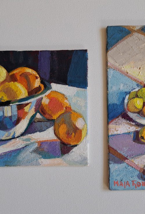 Set of two paintings, 14 by Maja Đokić Mihajlović