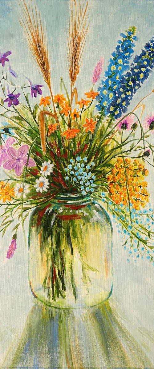 Bouquet of wildflowers, 40*50 by Dmytro Yeromenko