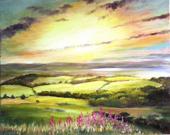 Sunset over the Downs