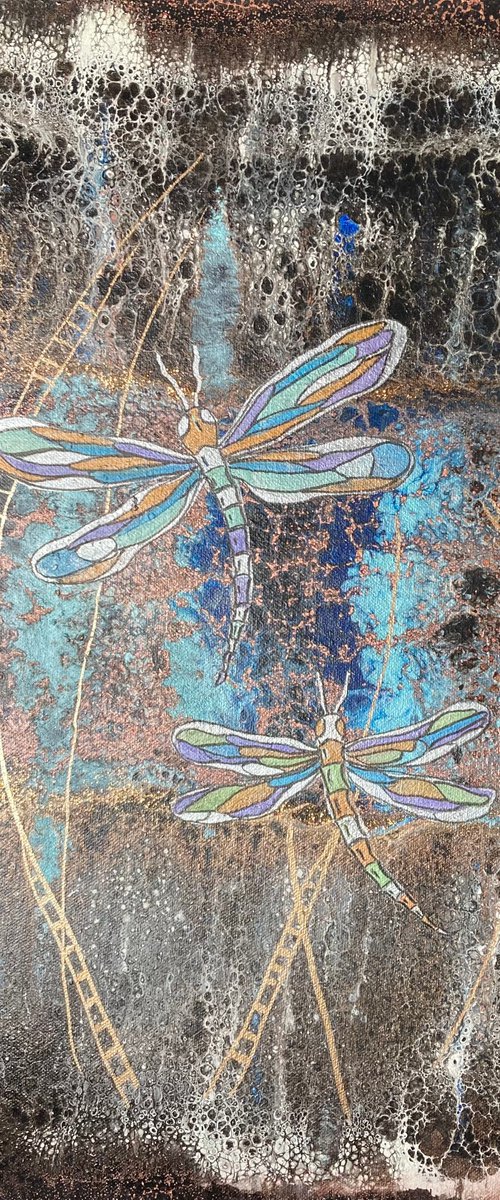 Dragonfly Canvas by Ruth Searle