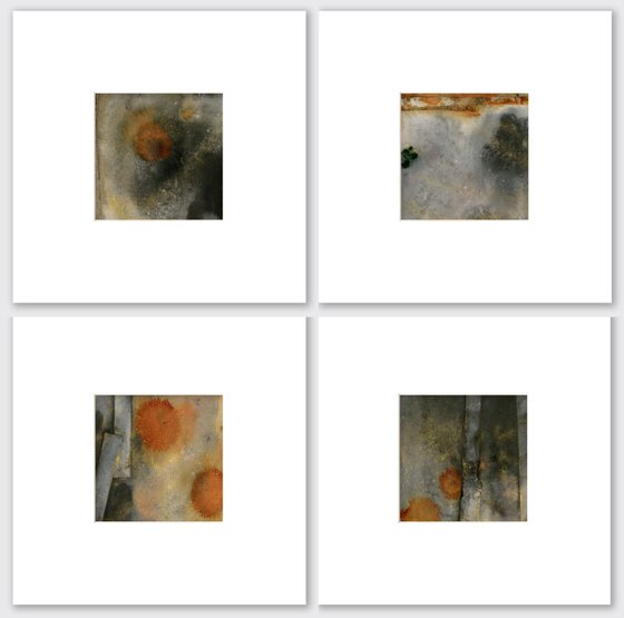 Urban Abstraction Set 1  - Minimalistic Abstract Paintings by Kathy Morton Stanion