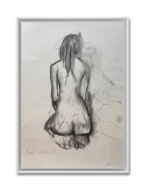 Nude Zoma - 16x23 Oil and Charcoal On Paper by Ryan  Louder