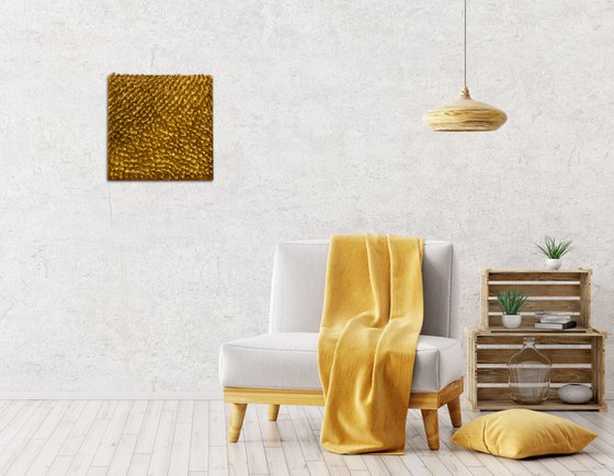 Gold Texture #1 | Gold Textured Wall Sculpture