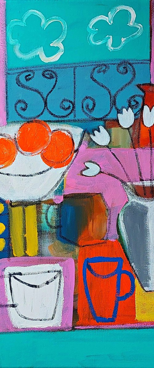 Still Life with a Red Chair by Jan Rippingham