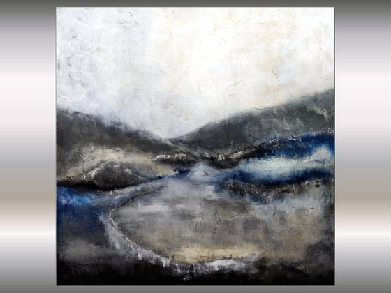 Smokey Mountains - abstract landscape on canvas, ready to hang
