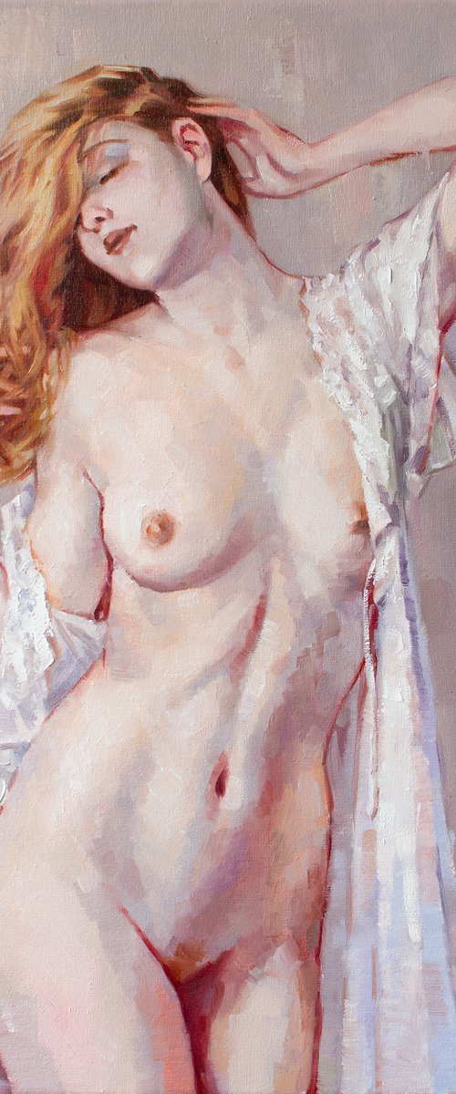 Beautiful delicate flower (Original Oil Painting) by Yaroslav Sobol