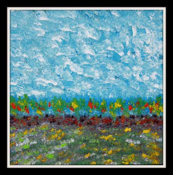 Impressionistic Field of Wild Flowers