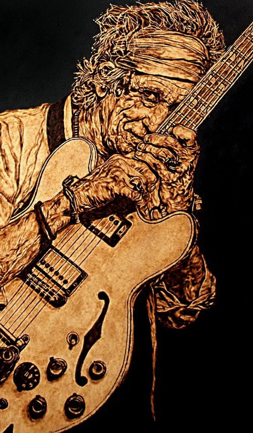 Keith (The Rolling Stones) by MILIS Pyrography