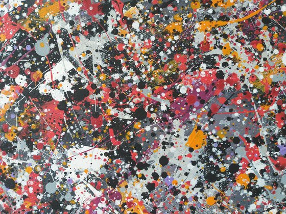 CONTEMPORARY J.POLLOCK style on CANVAS by M.Y.