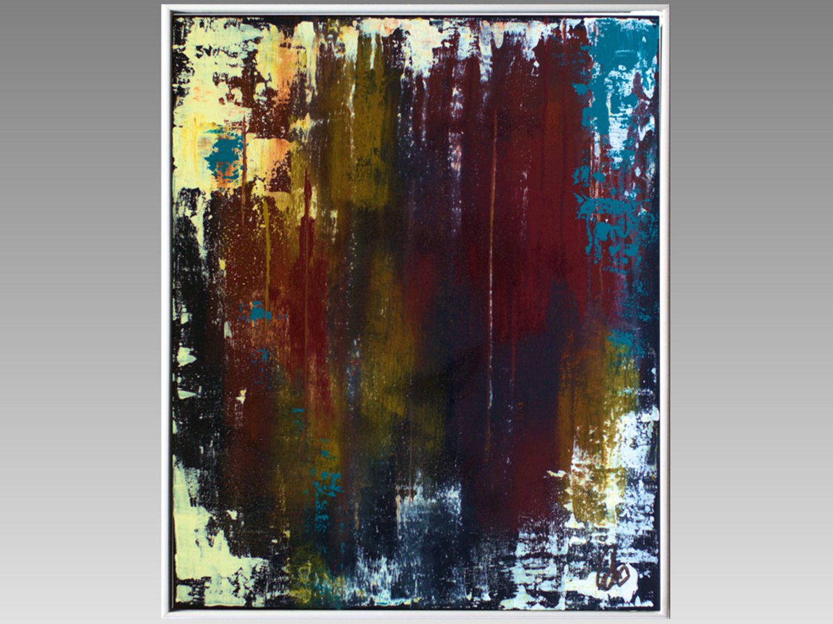Ice Breaker - abstract acrylic painting, canvas wall art, framed modern art by Edelgard Schroer