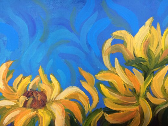 Sunflower no 1  Impressionist painting