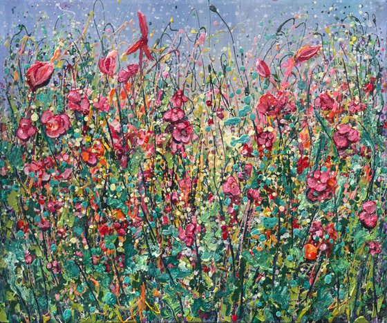 Wildflower Symphony Textured Palette Knife