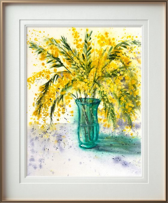 Mimosa branch Acacia Dealbata