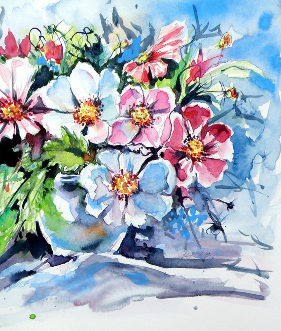 Still life with wildflowers