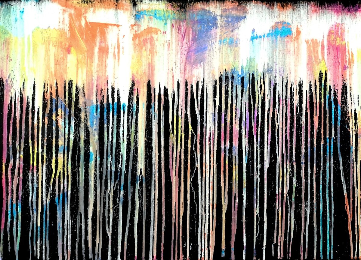 Abstract Acrylic Painting By Carla Sa Fernandes, 28 X 20, A Crush On Black (#9), Original Artwork