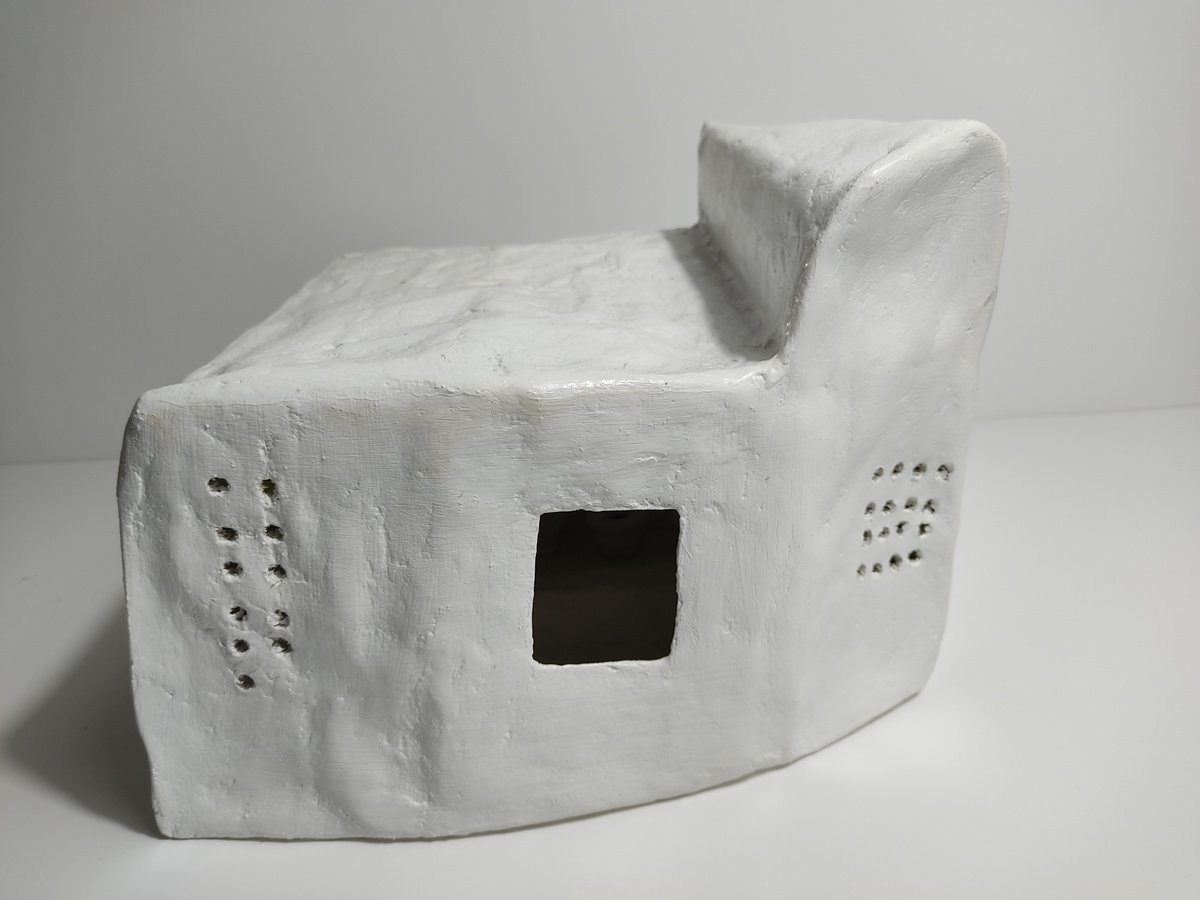 Urban And Pop Cityscapes Sculpture By Andromachi Giannopoulou, 13 X 11, Urban Wc, Original Artwork