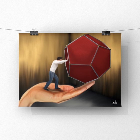 THE DODECAHEDRON | 2012 | DIGITAL ARTWORK PRINTED ON PHOTOGRAPHIC PAPER | HIGH QUALITY | UNIQUE EDITION | SIMONE MORANA CYLA | 60 X 44 CM |