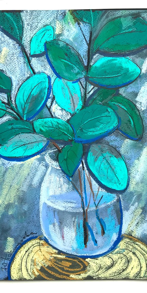 Branches in a glass jar by Yuliia Pastukhova