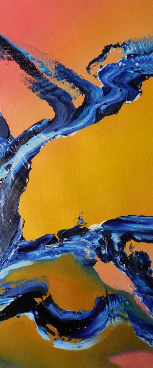 Continuum II - 40x40 cm,  Original abstract painting, oil on canvas by Davide De Palma