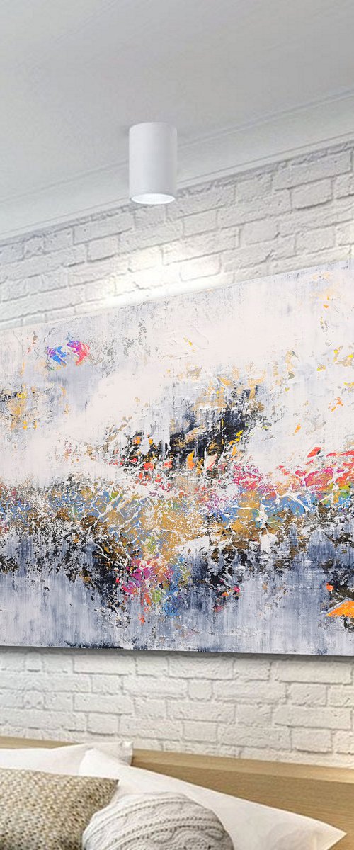 150x100cm. / abstract painting / Abstract 2161 by Alex Senchenko