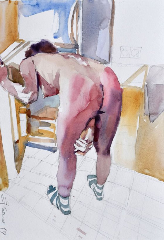 nude and  the fridge...