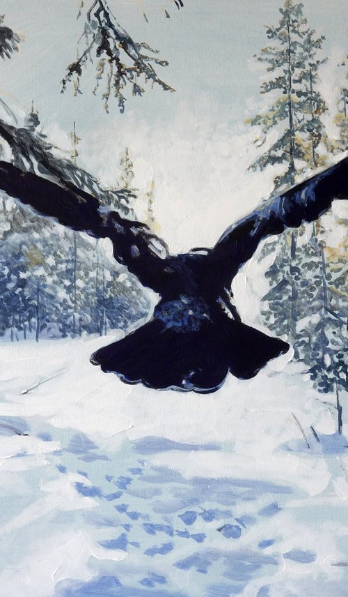Alarm In The Winter Forest by Anatolii Varvarov
