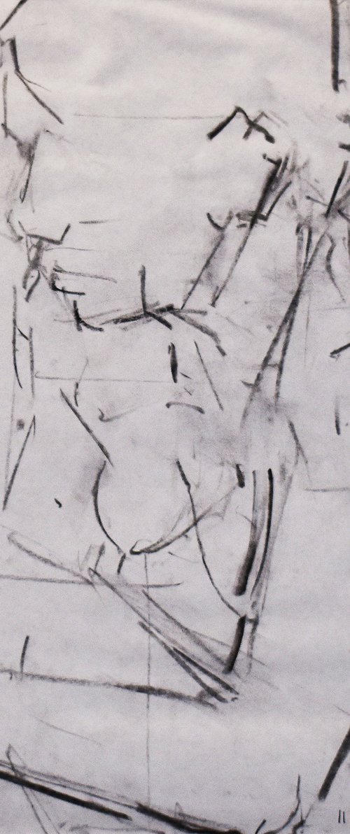 Study of a female Nude - Life Drawing No 467 by Ian McKay