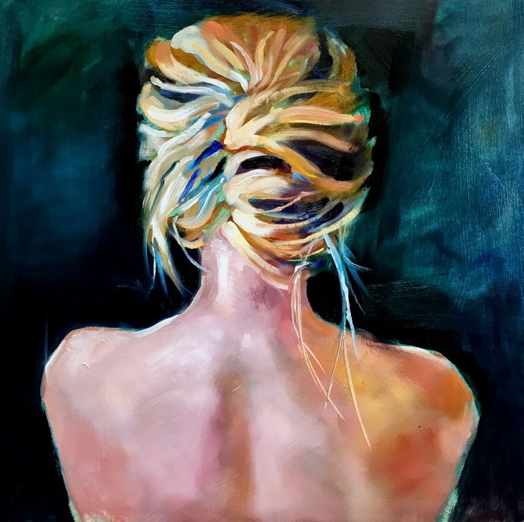 Girls Back Oil Painting By Anthony Barrow Artfinder