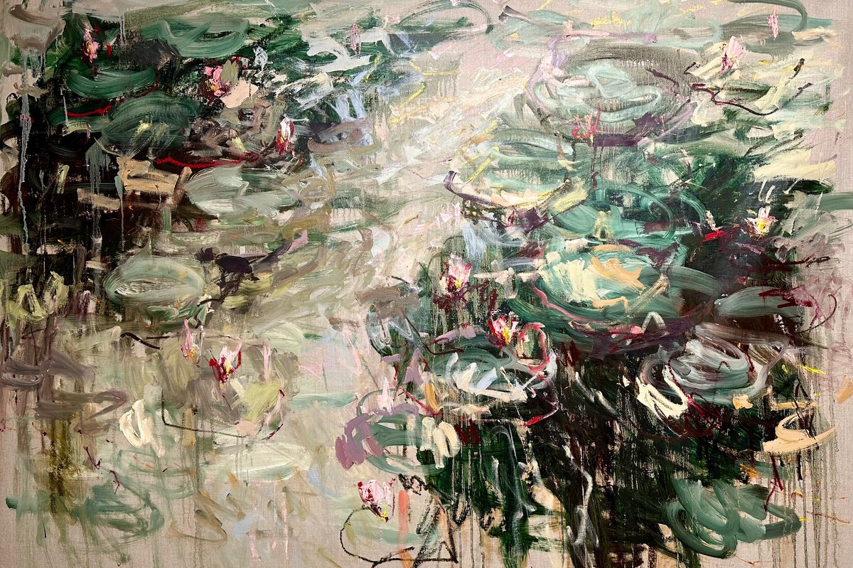 Lily pond. Reflections. by Lilia Orlova-Holmes