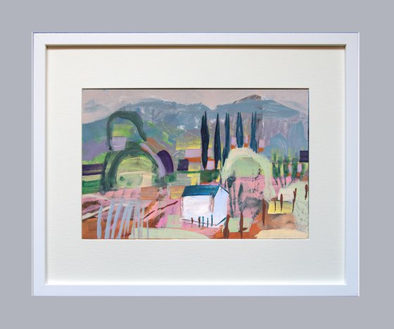 Farm with Poplars