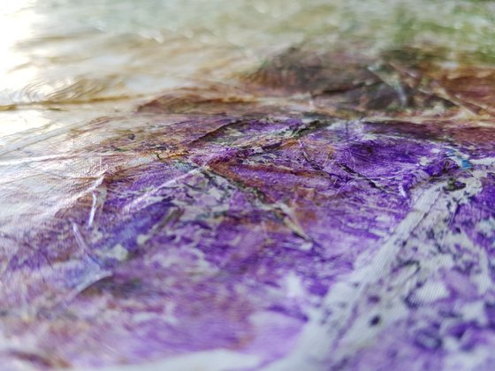 Violet cityscape (n.232) - abstract cityscape - 90 x 75 x 2,50 cm - ready to hang - acrylic painting on stretched canvas
