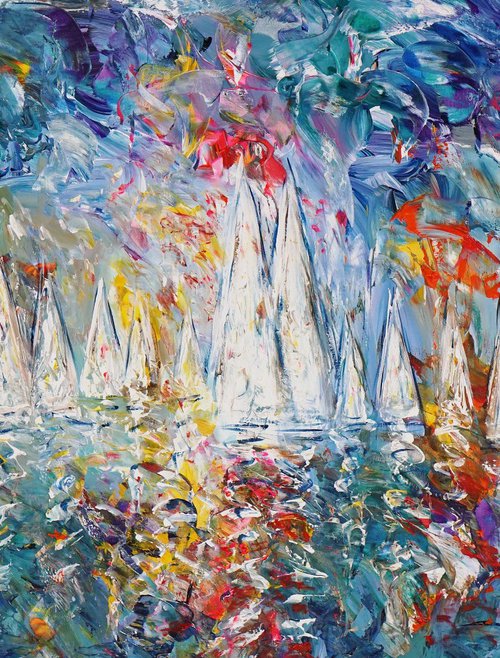 Stormy Sailing Regatta L 6 by Peter Nottrott