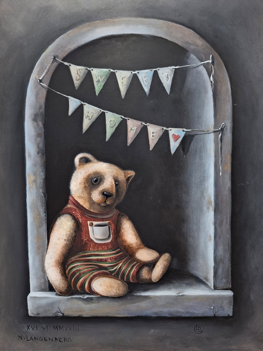 Still Life with Teddy Bear Minimalism by Natalia Langenberg