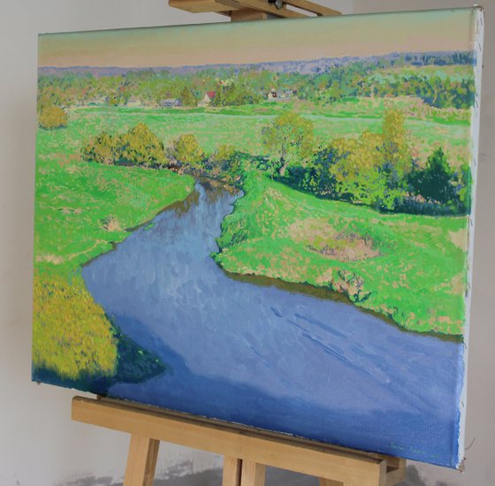 Evening. Protva River
