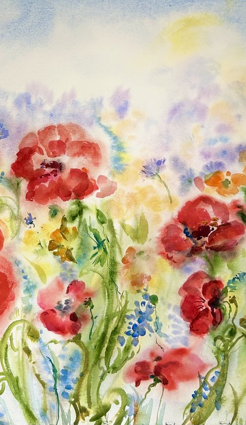 Red Poppies by Annette Wolters