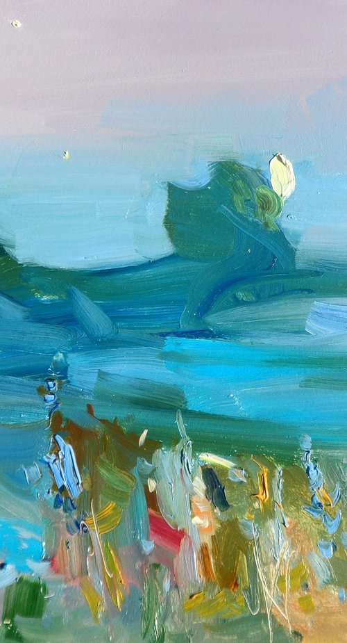 " evening on the lawn " by Yehor Dulin