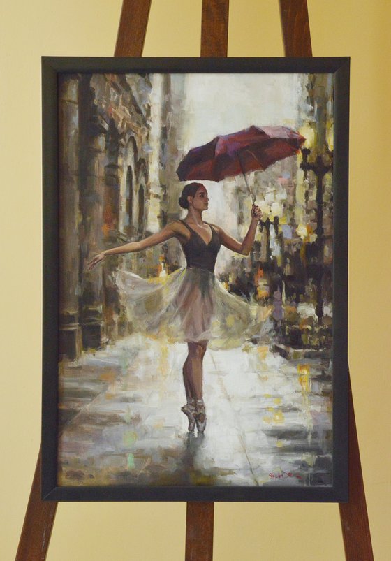 Rain, City and Ballerina