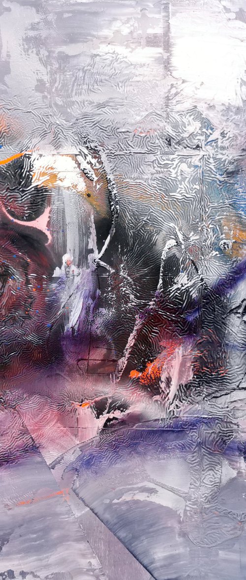 Large abstract mindscape beautiful abstract masterpiece unique style by master O Kloska by Kloska Ovidiu