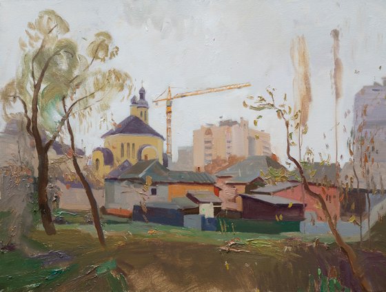City in autumn