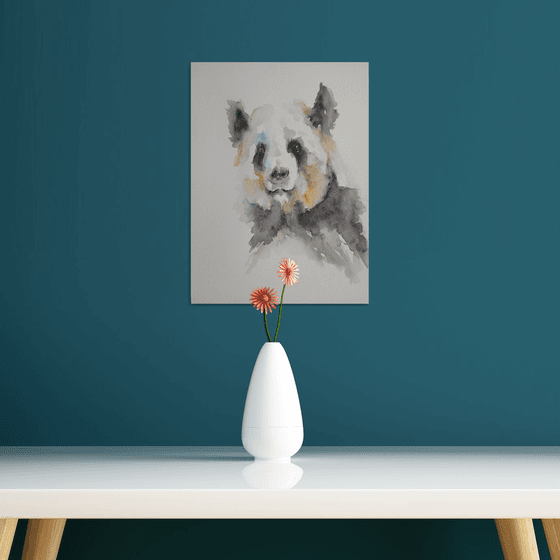 Panda in watercolour