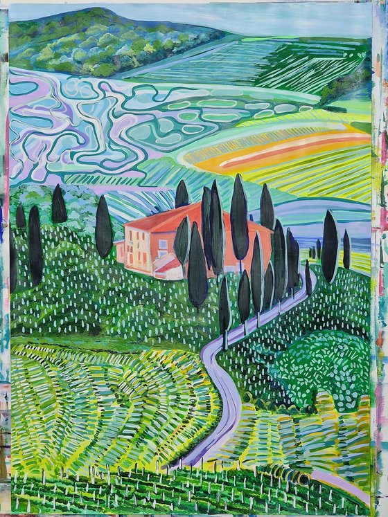 Landscape of Tuscany No2 / 96,5 x 68,2 cm