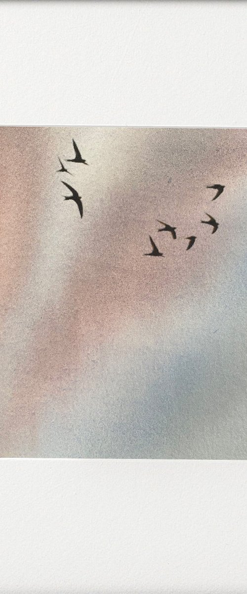 Swallows in Flight by Teresa Tanner