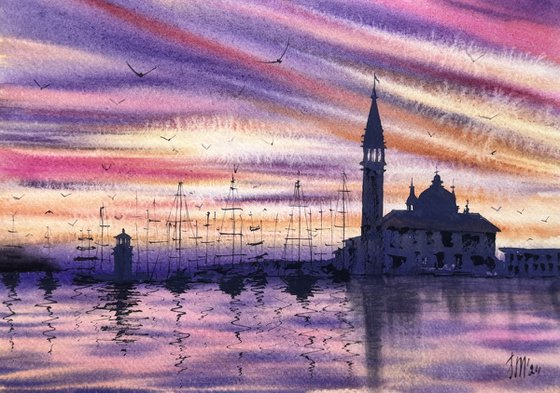 Sunset in Venice