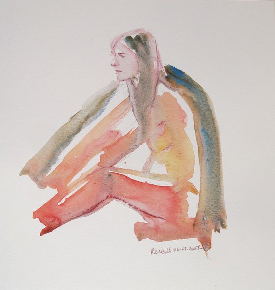 Seated female nude