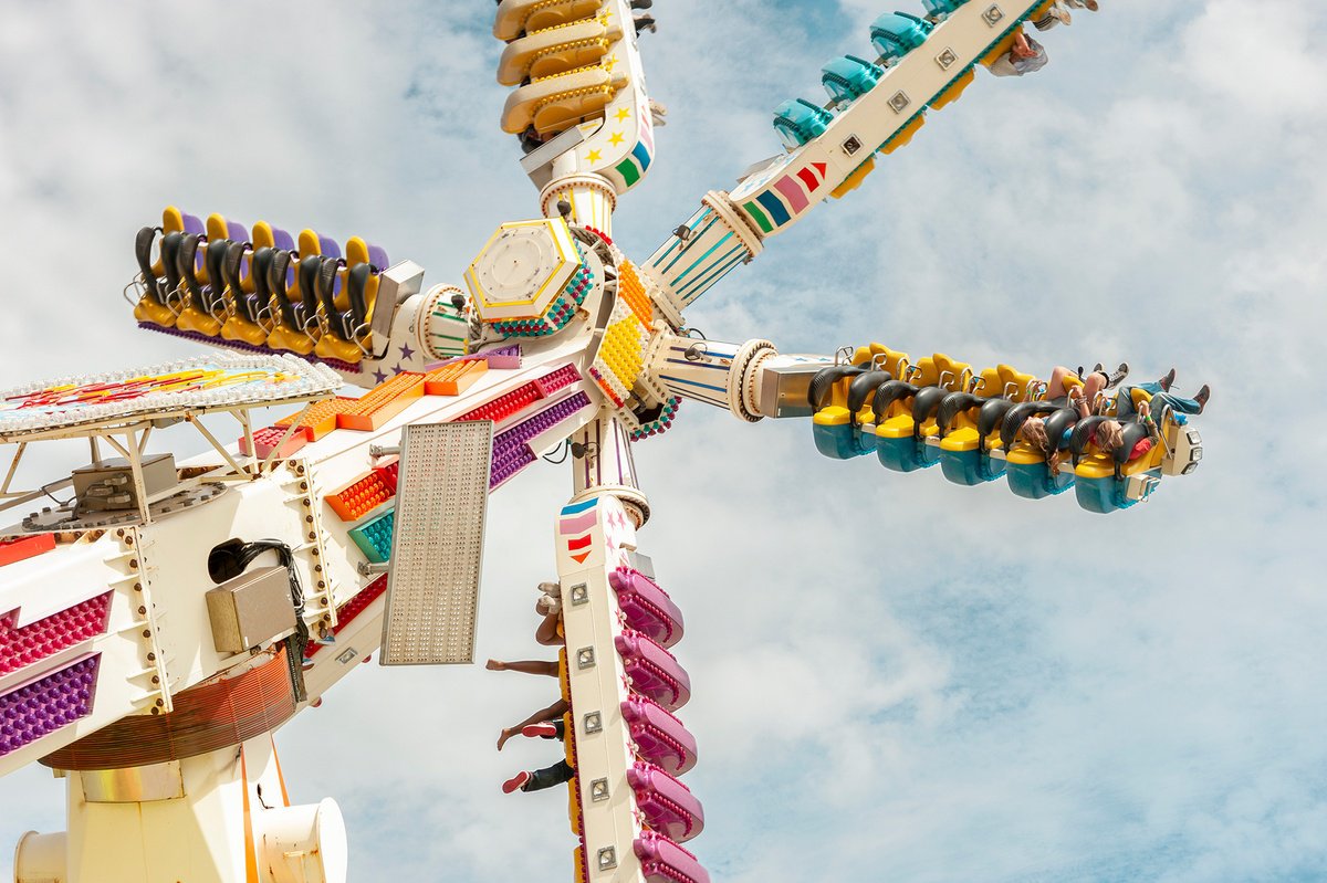 Photorealistic Cityscapes Photograph By Adam Regan, 36 X 24, Hastings Fun Fair Iii, Original Artwork