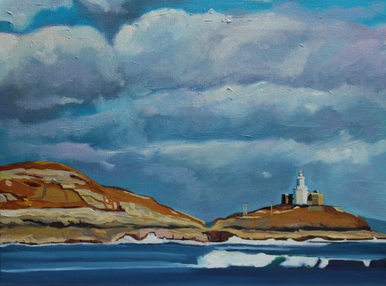 Mumbles Lighthouse From Bracelet Bay