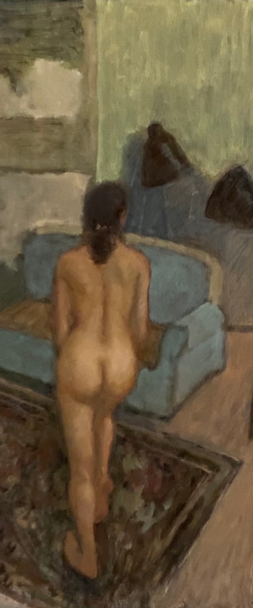 Nude in a Green Interior by Elena Bulatova
