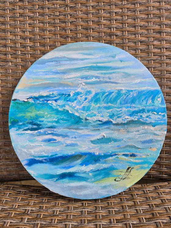 Ocean round painting